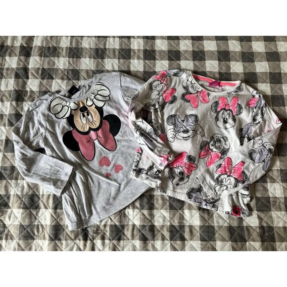 Disney Junior Girls Minnie Mouse T-shirts Short Long Sleeves Size 5/6 Lot Of 6 - Picture 6 of 8